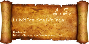 Lukács Stefánia névjegykártya
