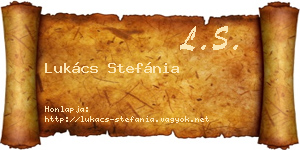 Lukács Stefánia névjegykártya