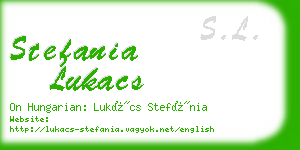 stefania lukacs business card